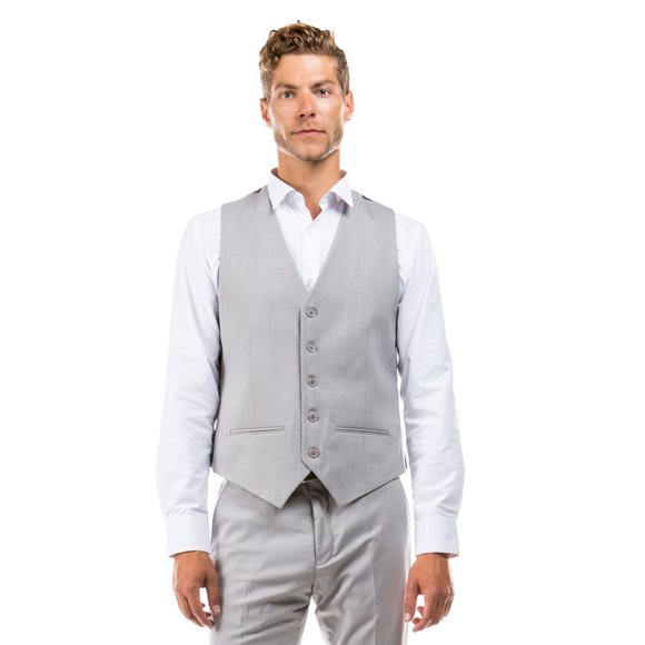 ZeGarie Tailored Fit Suit Separates Vest, Grey (Tailored to Move and Flex) - Picture 1 of 4